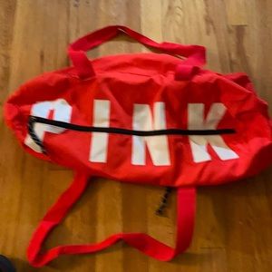 Pink medium size duffel bag